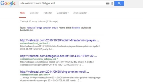 Rakip Site Analizi - Site haritası nasıl bulunur