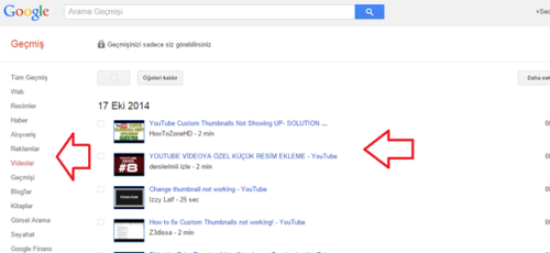 Google Web Geçmişi