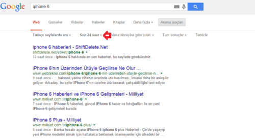 Google Zaman Tercihi