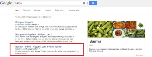 Anahtar Kelime Analizi bamya anahtar kelimesi