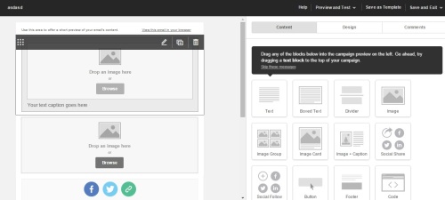 mailchimp main screen