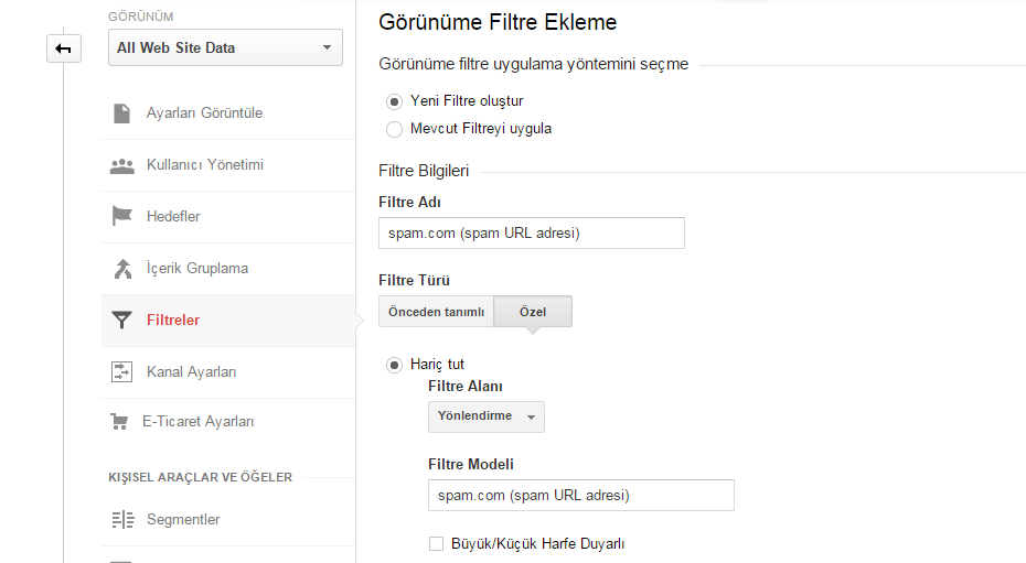 gorunume-filtre-ekleme