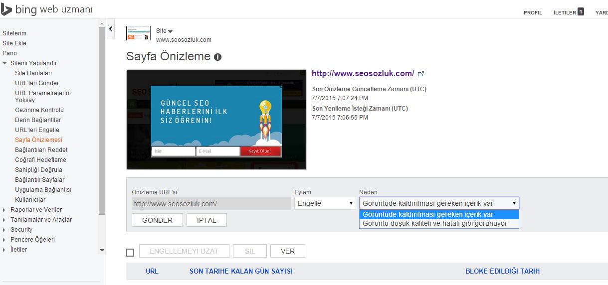 bing önizleme