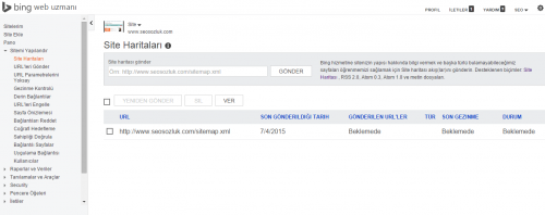 bing site haritası
