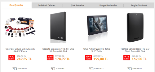 sıralama seçenekleri
