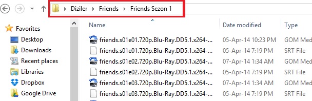 windows breadcrumb yapısı