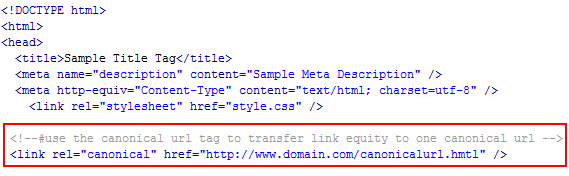 canonical etiketi kullanımı