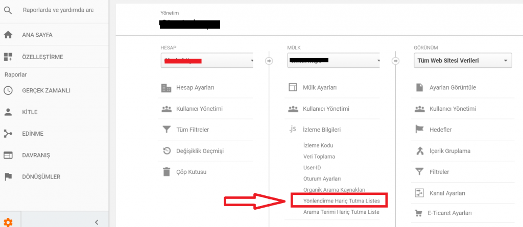 yönlendirme-hariç-tutma-listesi