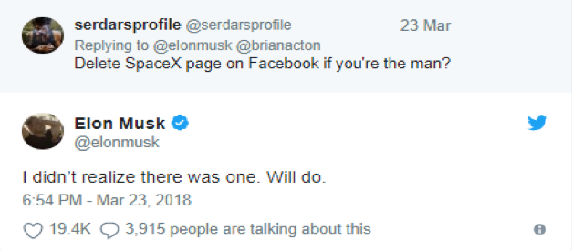 Elon Musk DeleteFacebook